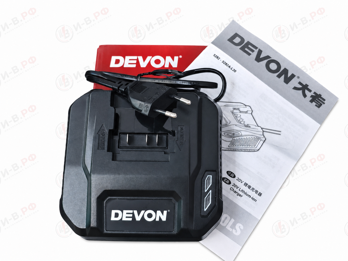 Зарядное DEVON 5388-Li-20, 75 Вт, российская вилка