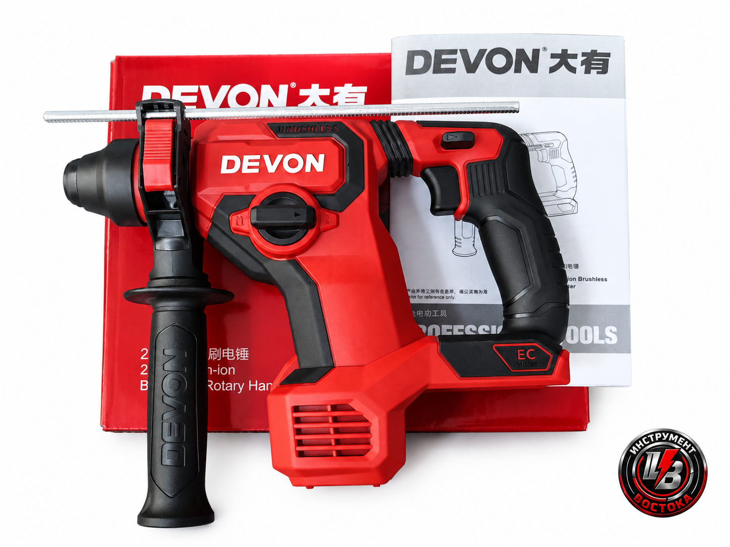 Перфоратор DEVON 5408-Li-20, 2 Дж, SDS-Plus