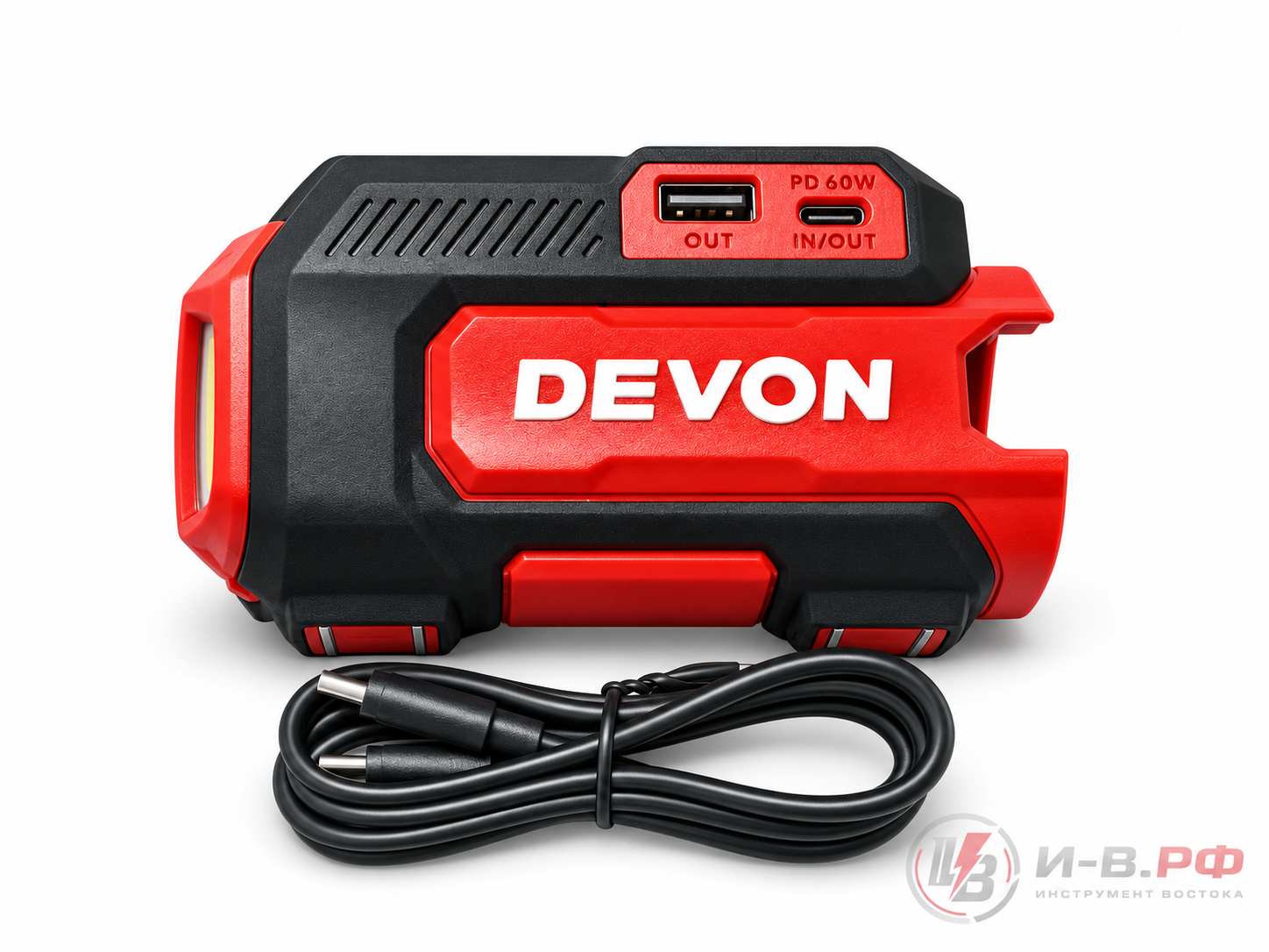 Фонарь-зарядка DEVON 5550-Li-12, USB-C PD 60 Вт
